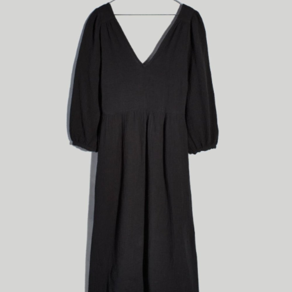 Madewell | Lightspun V-Neck Midi Dress - Picture 4 of 7